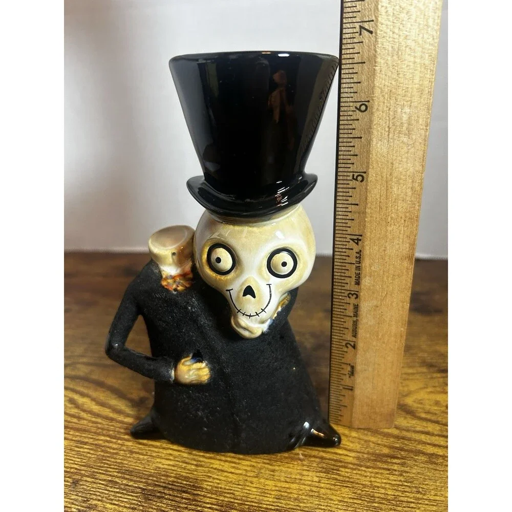 Yankee Candle Skeleton Top Hat Halloween Tea Light Holder 1148171 Retired